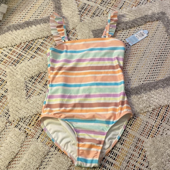 Cat & Jack Striped One Piece Bathing Suit - Picture 5 of 7